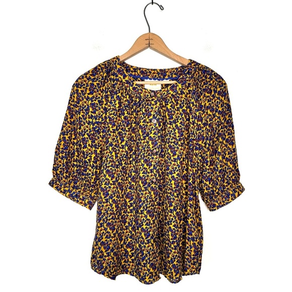 Anthropologie | Maeve Strawberry Print Blouse Size Medium - Picture 1 of 8